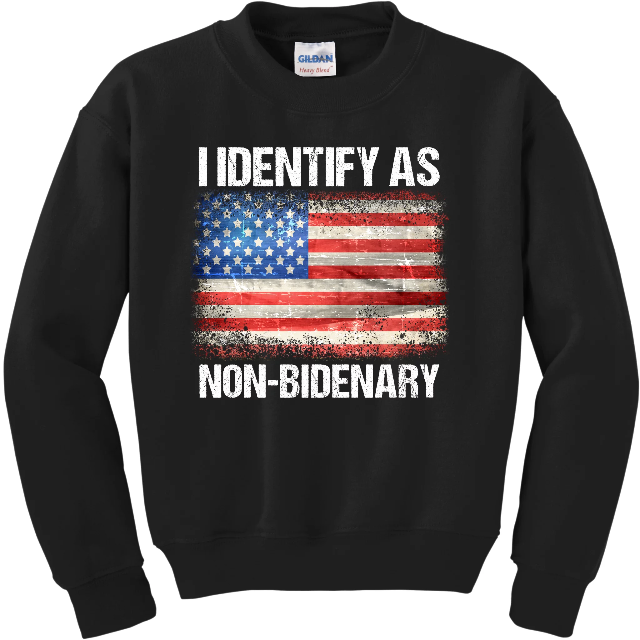 I Identify As NonBidenary Shirt Funny Anti Biden Kids Sweatshirt