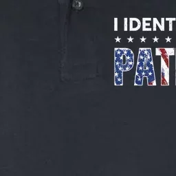 I Identify As A Patriot American Flag Patriotism Patriotic Softstyle Adult Sport Polo