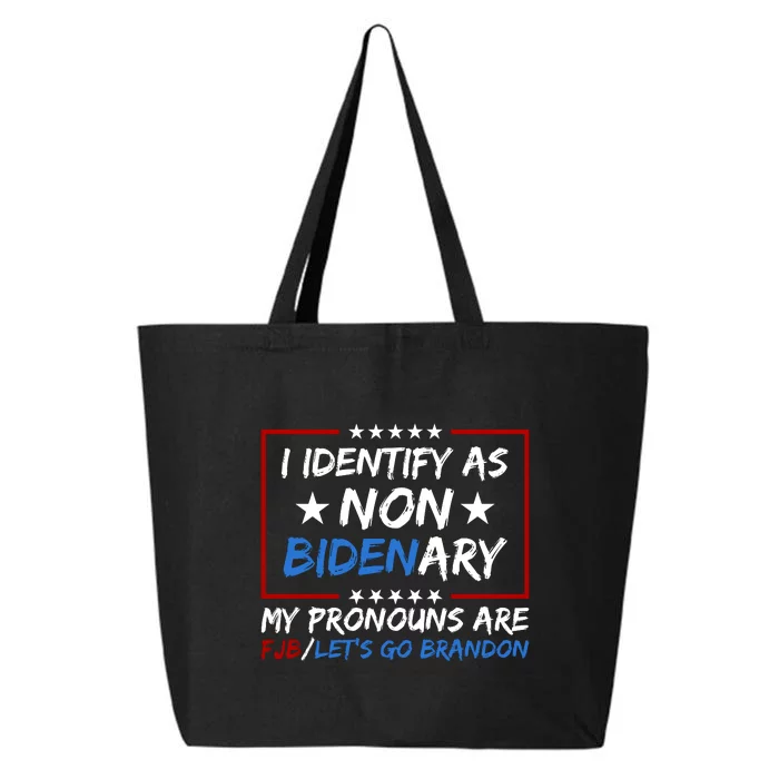 I Identify As Non Bidenary Anti Joe Biden 25L Jumbo Tote