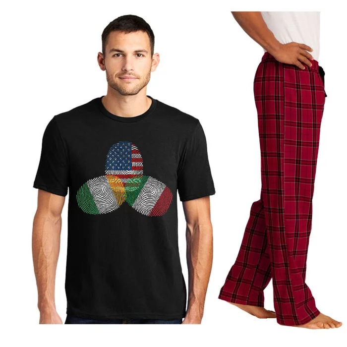 Irish Italian American Flag Ireland Italy USA Pride Heritage Pajama Set