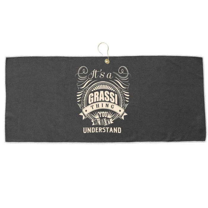 It Is A Grassi Thing Gifts Large Microfiber Waffle Golf Towel