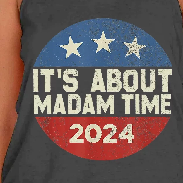 ItS Is About Madam Time Women's Knotted Racerback Tank