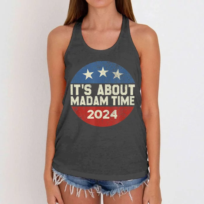 ItS Is About Madam Time Women's Knotted Racerback Tank