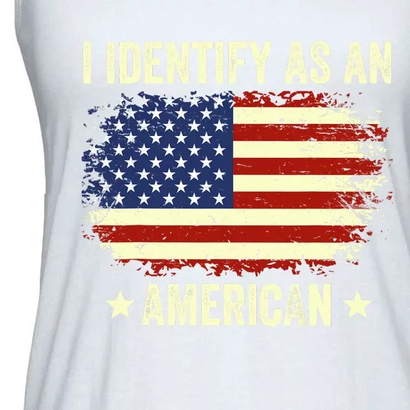 I Identify As An American Proud American Ladies Essential Flowy Tank