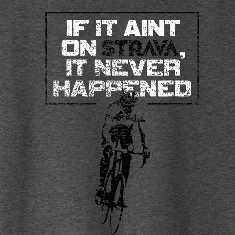 If It Aint On Strava It Never Happened Retro Cycling Women's Crop Top Tee