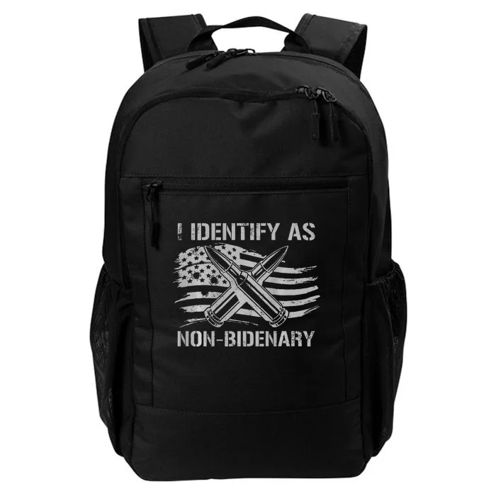 I Identify As N.O.N.B.I.D.E.N.A.R.Y American Flag Daily Commute Backpack