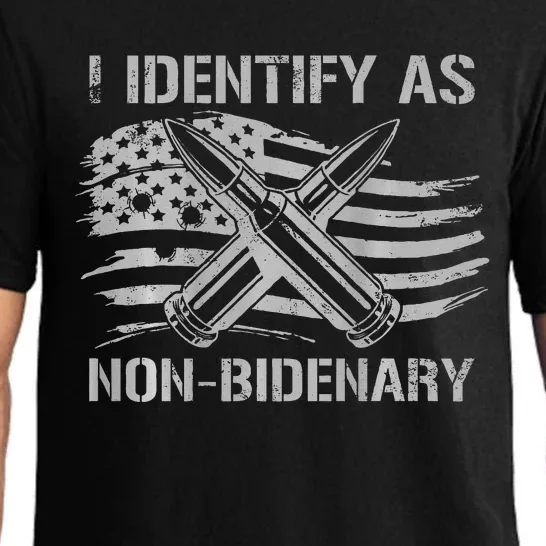 I Identify As N.O.N.B.I.D.E.N.A.R.Y American Flag Pajama Set