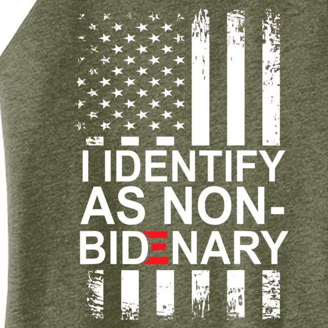 I Identify As Non Bidenary Anti Joe Biden Women’s Perfect Tri Rocker Tank