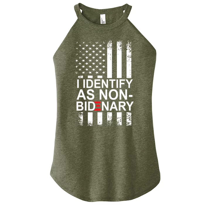 I Identify As Non Bidenary Anti Joe Biden Women’s Perfect Tri Rocker Tank