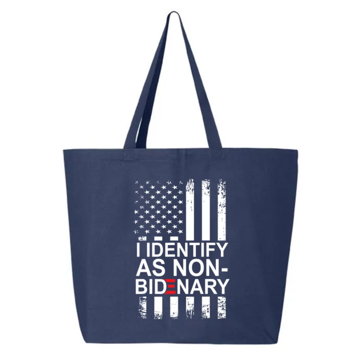 I Identify As Non Bidenary Anti Joe Biden 25L Jumbo Tote