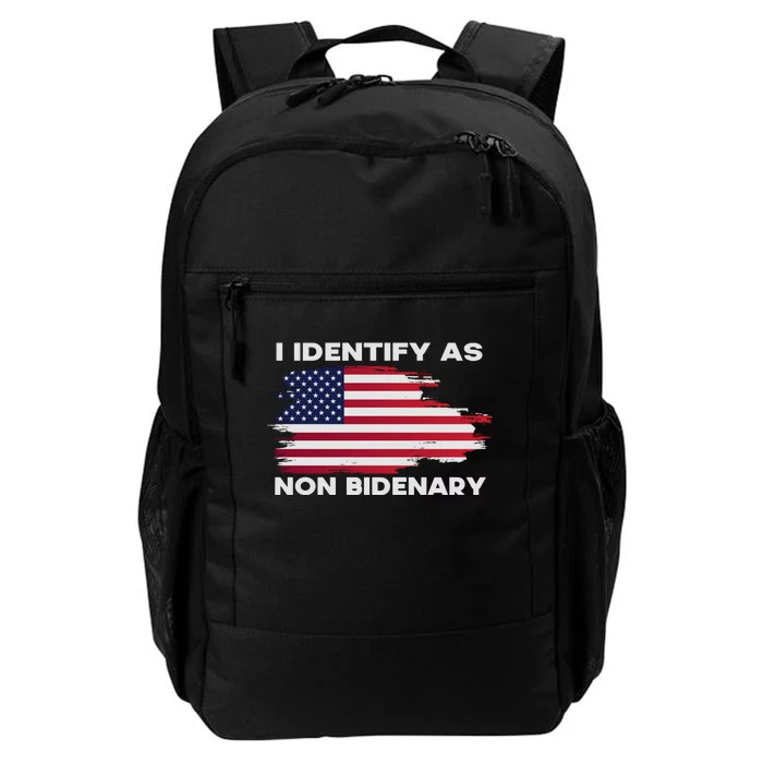 I Identify As Non Bidenary Patriot American Flag Daily Commute Backpack