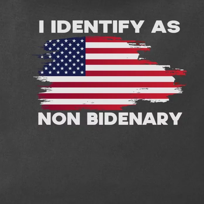 I Identify As Non Bidenary Patriot American Flag Zip Tote Bag