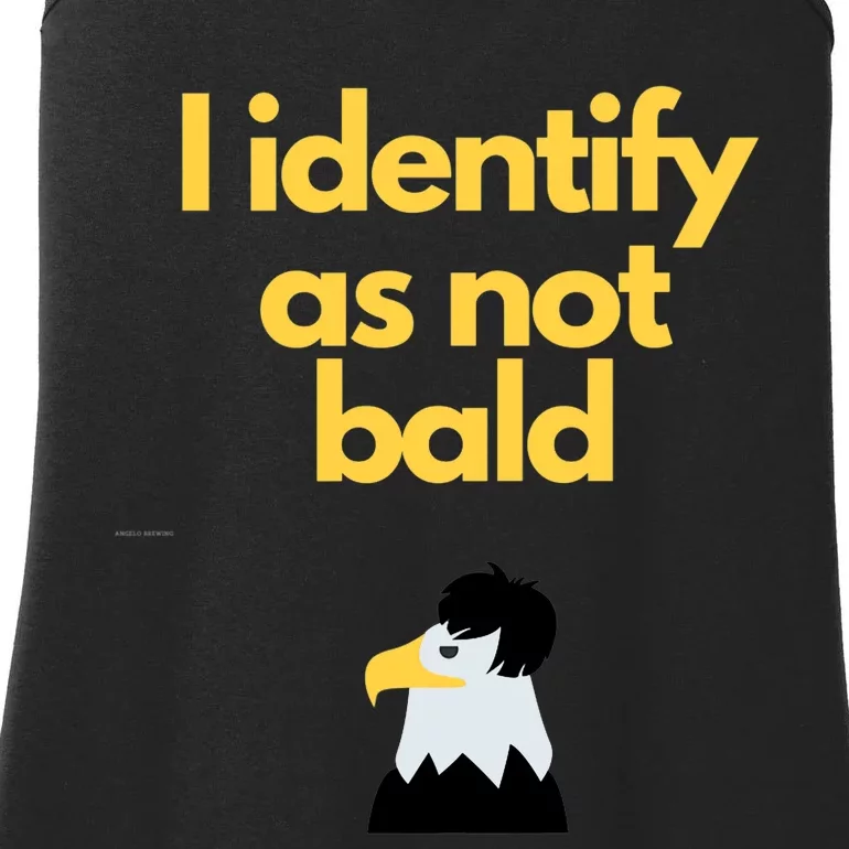 I Identify As Not Bald Funny Novelty Gift For Dads Premium Ladies Essential Tank