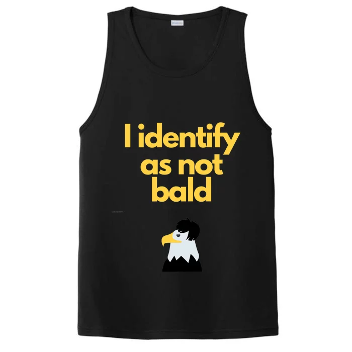 I Identify As Not Bald Funny Novelty Gift For Dads Premium Performance Tank