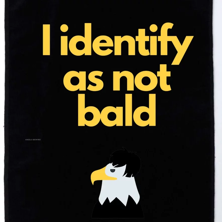 I Identify As Not Bald Funny Novelty Gift For Dads Premium Platinum Collection Golf Towel