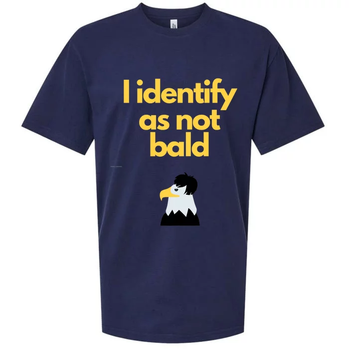 I Identify As Not Bald Funny Novelty Gift For Dads Premium Sueded Cloud Jersey T-Shirt