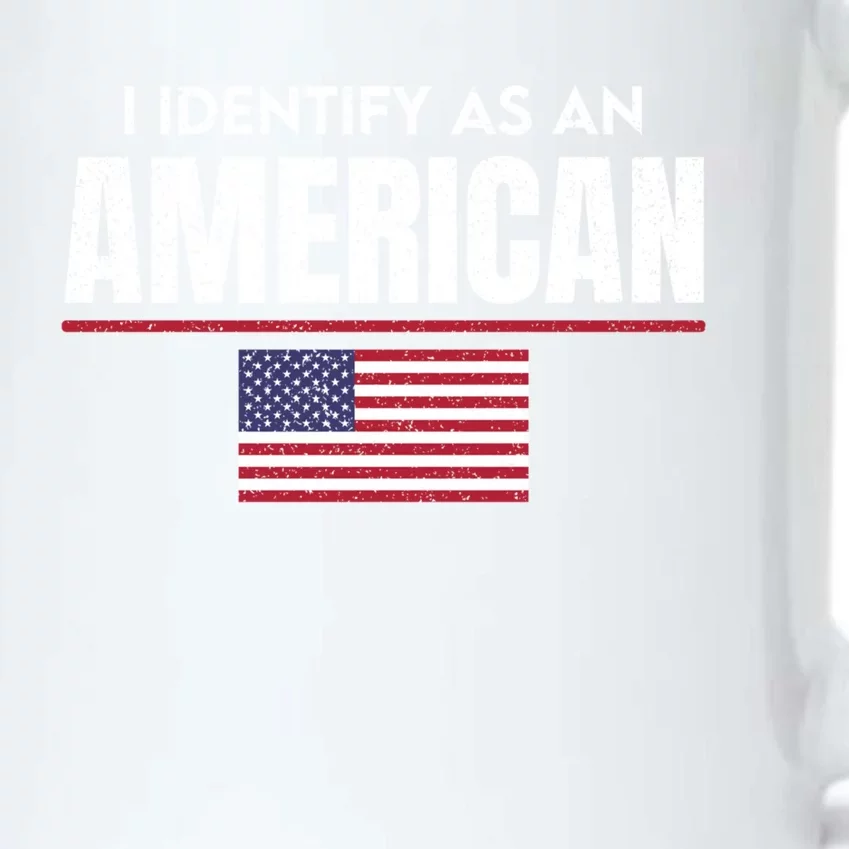 I Identify As An American No Identity Politics Usa Flag Cool Gift Black Color Changing Mug