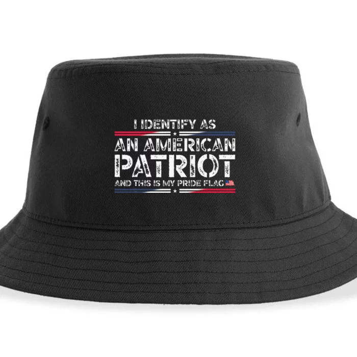 I Identify As An American Patriot Sustainable Bucket Hat