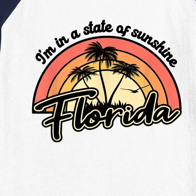 I'm In A State Of Sunshine Florida Beach Sun Baseball Sleeve Shirt