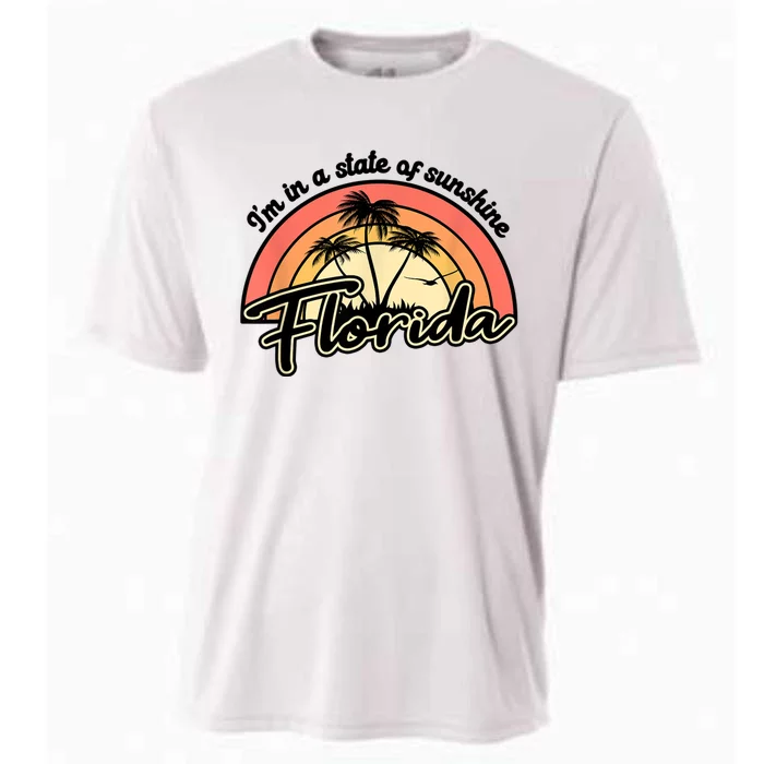 I'm In A State Of Sunshine Florida Beach Sun Cooling Performance Crew T-Shirt