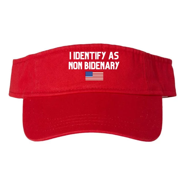 I Identify As Non Bidenary Valucap Bio-Washed Visor