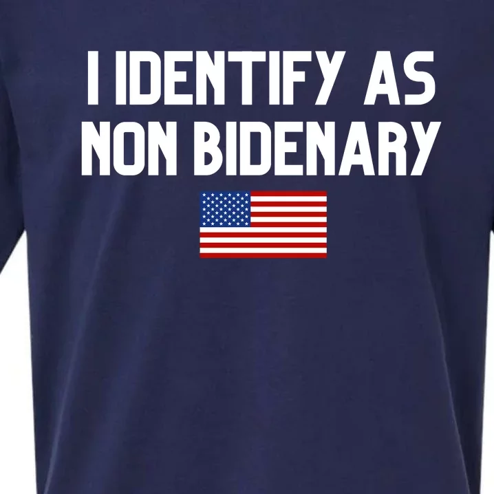 I Identify As Non Bidenary Sueded Cloud Jersey T-Shirt