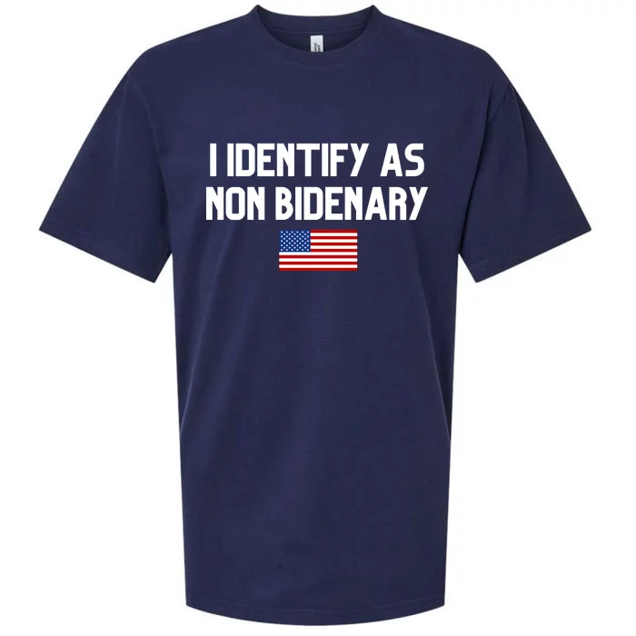 I Identify As Non Bidenary Sueded Cloud Jersey T-Shirt