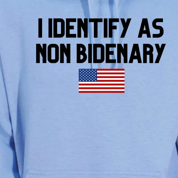 I Identify As Non Bidenary Unisex Surf Hoodie