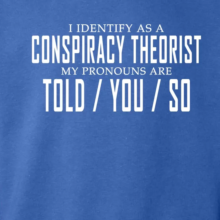 I Identify As A Conspiracy Theorist Toddler Hoodie