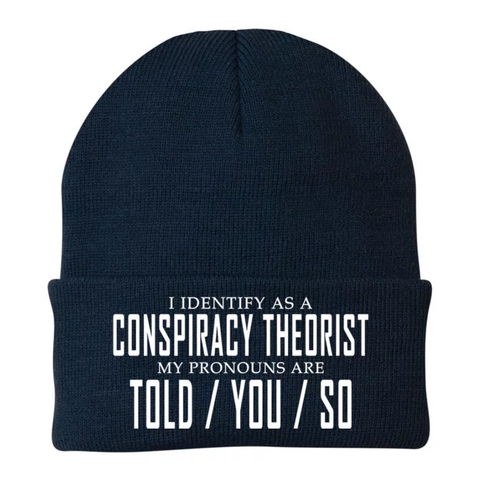 I Identify As A Conspiracy Theorist Knit Cap Winter Beanie