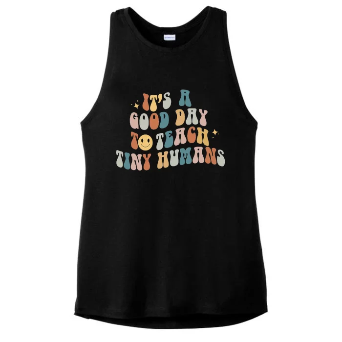 It Is A Good Day To Teach Tiny Humans Pre K Teacher Ladies Tri-Blend Wicking Tank