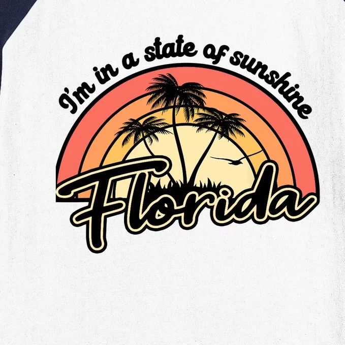 I'm In A State Of Sunshine Florida Beach Sun Baseball Sleeve Shirt