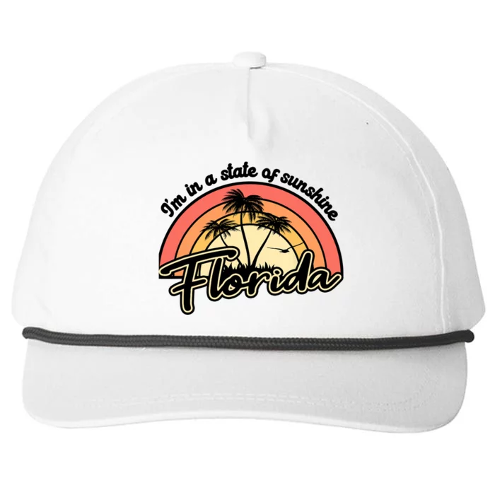 I'm In A State Of Sunshine Florida Beach Sun Snapback Five-Panel Rope Hat