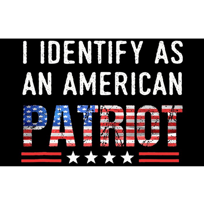 I Identify As An American Patriot Veterans & Patriotism Bumper Sticker