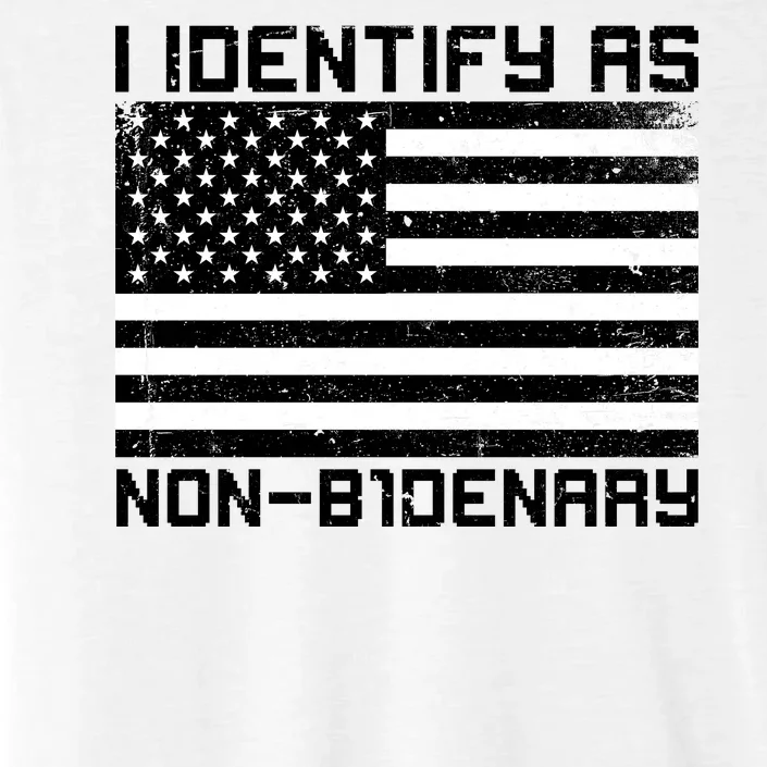 I Identify As Non B1denary USA American Flag ChromaSoft Performance T-Shirt