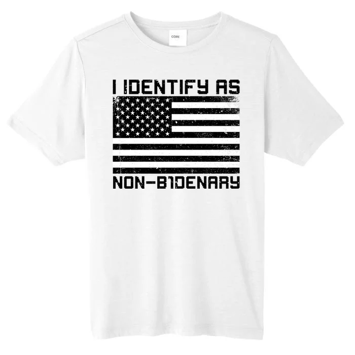 I Identify As Non B1denary USA American Flag ChromaSoft Performance T-Shirt