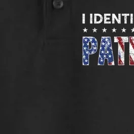 I Identify As A Patriot American Flag Patriotism Patriotic Dry Zone Grid Performance Polo