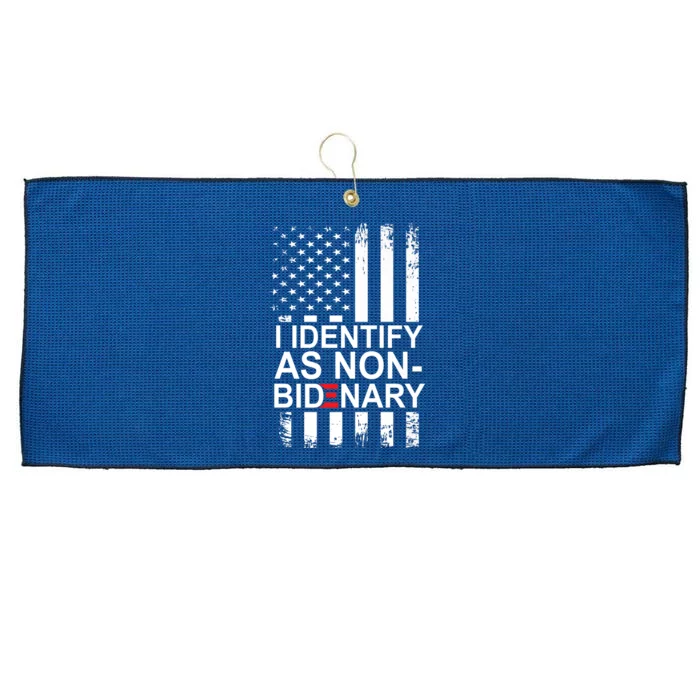 I Identify As NonBidenary Anti Joe Biden Premium Large Microfiber Waffle Golf Towel