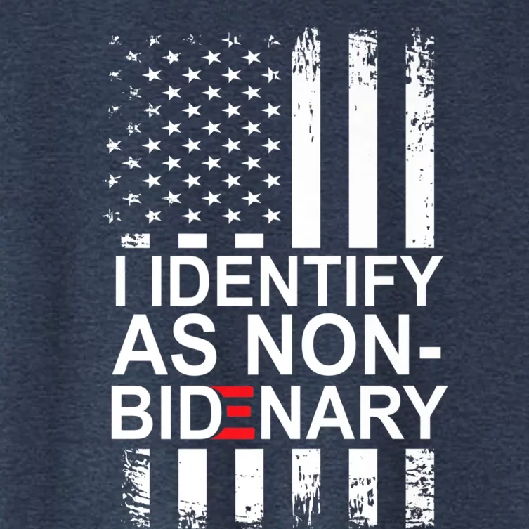 I Identify As NonBidenary Anti Joe Biden Premium Women's Crop Top Tee