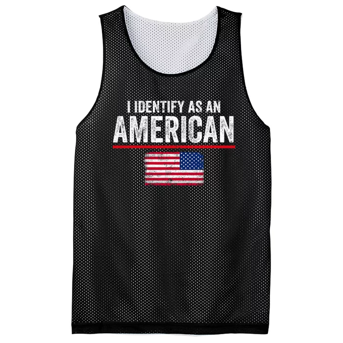 I Identify As An American No Identity Politics Usa Mesh Reversible Basketball Jersey Tank