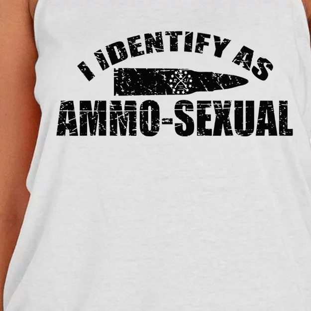 I Identify As Ammo-Sexual Women's Knotted Racerback Tank