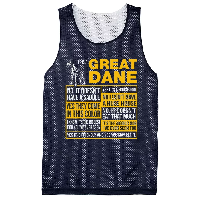 It Is A Great Dane Funny Gift Dog Lover Mesh Reversible Basketball Jersey Tank