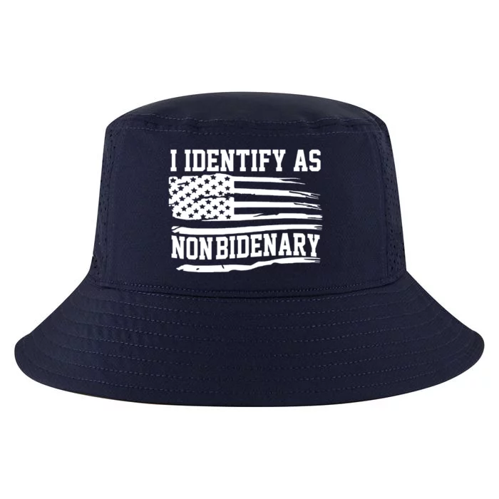 I Identify As Non Bidenary Anti Joe Biden Cool Comfort Performance Bucket Hat