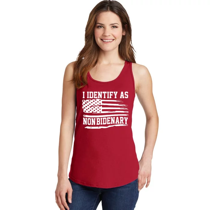 I Identify As Non Bidenary Anti Joe Biden Ladies Essential Tank