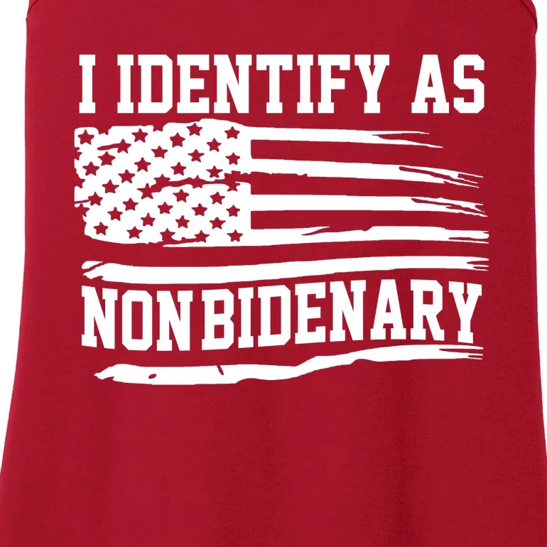 I Identify As Non Bidenary Anti Joe Biden Ladies Essential Tank