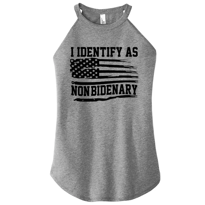 I Identify As Non Bidenary Anti Joe Biden Women’s Perfect Tri Rocker Tank