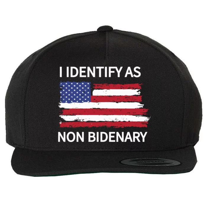 I Identify As Non Bidenary Wool Snapback Cap