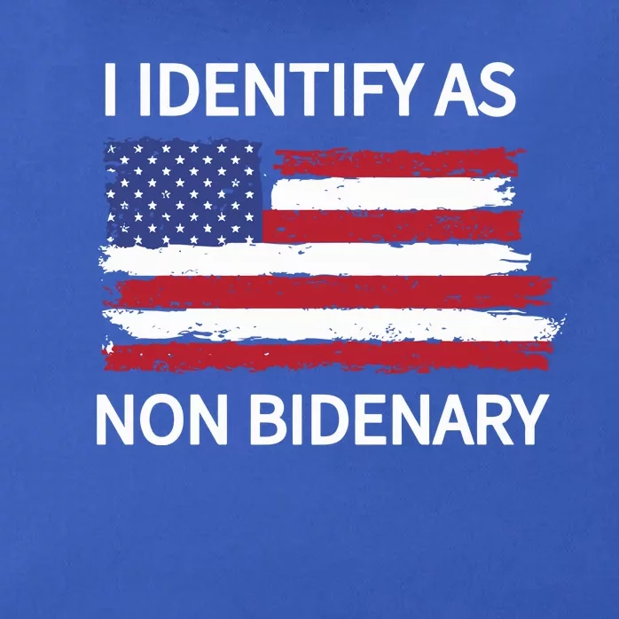 I Identify As Non Bidenary Zip Tote Bag