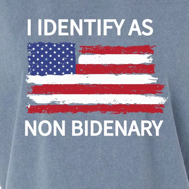 I Identify As Non Bidenary Garment-Dyed Women's Muscle Tee