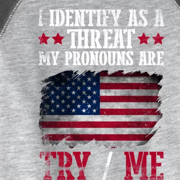 I Identify As An American No Identity Politics Usa Flag Great Gift Toddler Fine Jersey T-Shirt